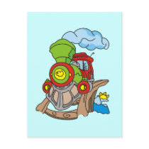 Green and Red Train Tshirts and Gifts Postcard