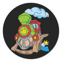 Green and Red Train Tshirts and Gifts Sticker