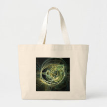 Green and serene in the black ring tote bag