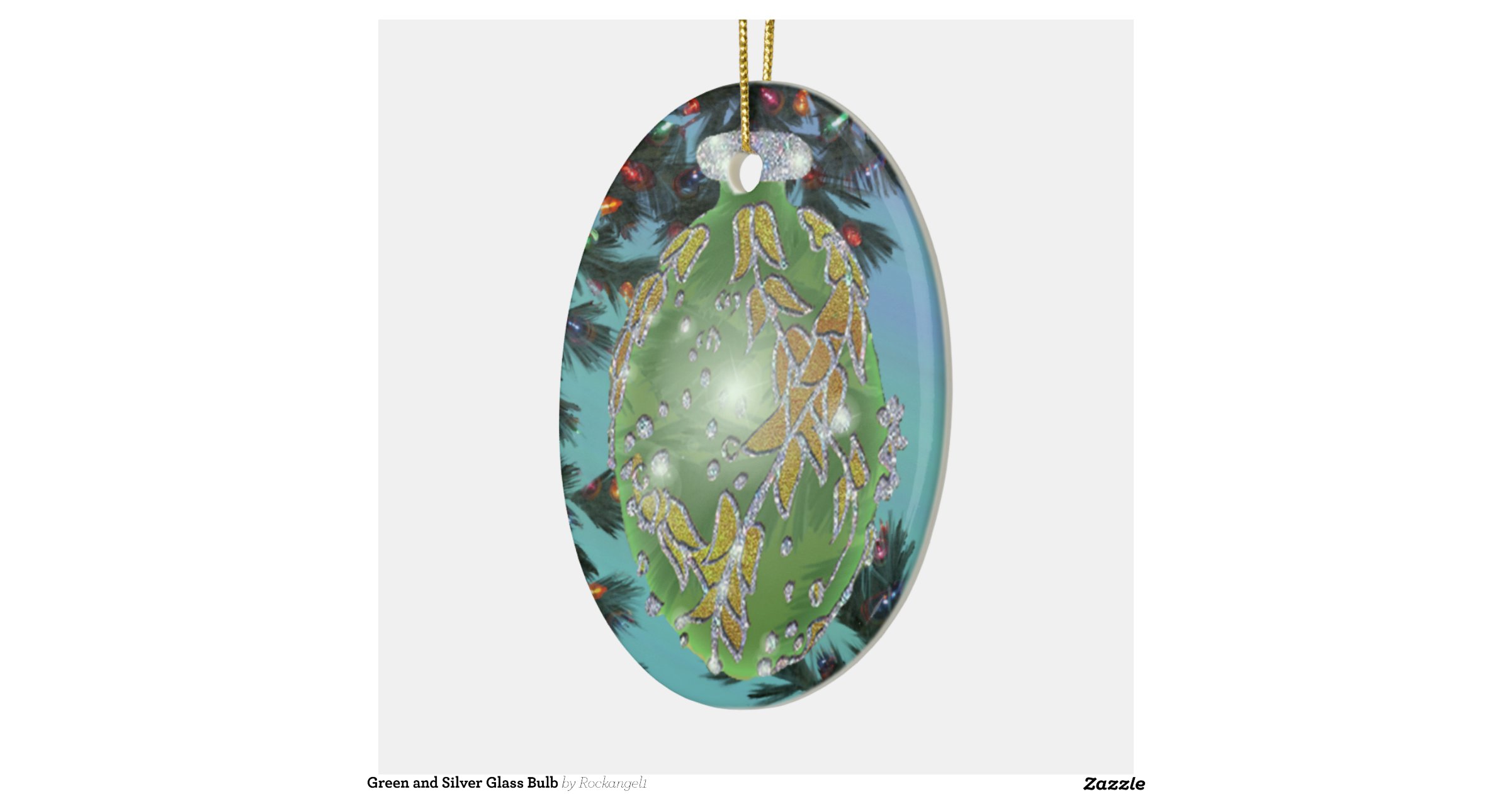 green and silver glass bulb double sided oval ceramic green and silver glass bulb double sided oval ceramic
