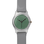 Green and Silver Stripes Watch