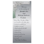 Green and Silver Wedding Program Rack Card