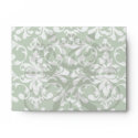 green and white bird damask pattern