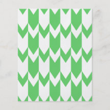 Green and White Chevron Pattern. Custom Flyer