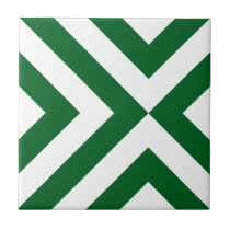 Green and White Chevrons tiles