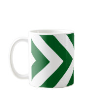 Green and White Chevrons mugs