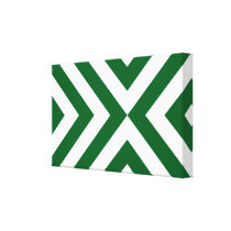 Green and White Chevrons canvas prints