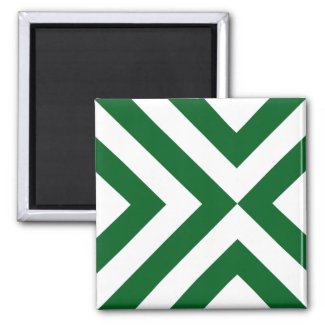 Green and White Chevrons