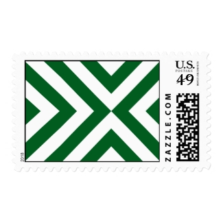 Green and White Chevrons - Medium
