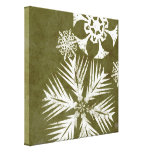 Green and White Christmas Snowflakes