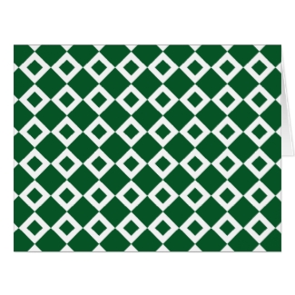 Green and White Diamond Pattern