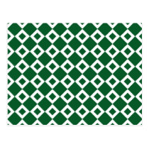 Green and White Diamond Pattern postcards