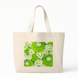 Green and White Floral art Deco Bags
