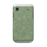 Green and White Floral Samsung Galaxy S Case
