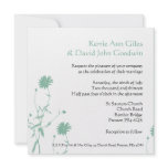 Green and White Floral Wedding Invitation Green and White Floral Wedding Invitation