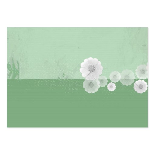 Green And White Floral Wedding Response Card Business Card Templates (back side)