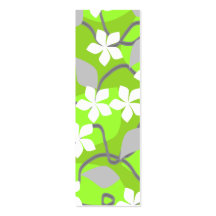 Green and White Flowers. Floral Pattern. Business Card