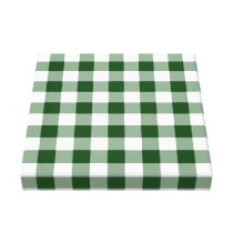 Green and White Gingham Pattern canvas prints