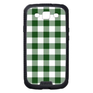 Green and White Gingham Pattern Galaxy SIII Case