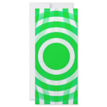 green_and_white_interlocking_concentric_circles full color rack card