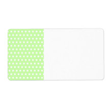 Green and White Polka Dot Pattern. Spotty. Personalized Shipping Label