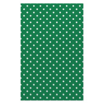 Green and White Polka Dots Stationery Paper