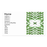 green and white striped pattern, floral angles business card