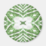 green and white striped pattern, floral angles refrigerator magnets