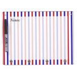 Green and White Stripes Dry-Erase Boards