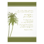 Green and White Tropical Palms Invitation