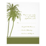 Green and White Tropical Palms Invitation RSVP