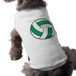 green and white volleyball pet clothes