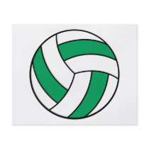 green and white volleyball flyers