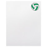 green and white volleyball personalized letterhead