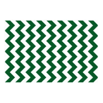 Green and White Zigzag posters