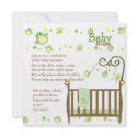 Green and Yellow Baby Crib invitation