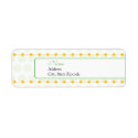 Green and Yellow Baby Shower Return Address Label label