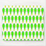 Green and Yellow Bird Pattern. Parakeets. Mouse Pads