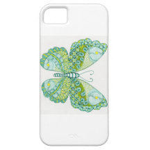 Green and Yellow Butterfly iPhone 5 Case