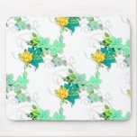Green and Yellow Flowers Mousepads