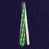 Green and Yellow Seahorses Tie ties