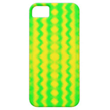 Green and Yellow Squiggles iPhone 5 Cases