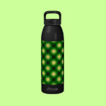 Green and Yellow Starburst Design Water Bottle water bottles