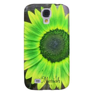 Green and Yellow Sunflower Galaxy S4 Case