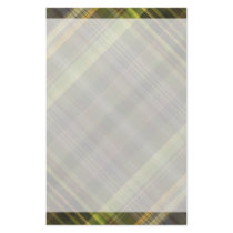 Green and yellow tartan stationery