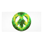 Green and Yellow Tie Dye Personalized Photo Card