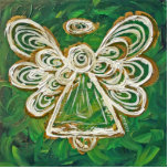 Green Angel Holiday Ornament Cut Outs
