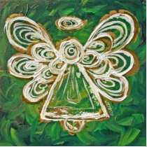 Green Angel Holiday Ornament photo sculptures by donnabellasangels Green Angel Holiday Ornament photo sculptures