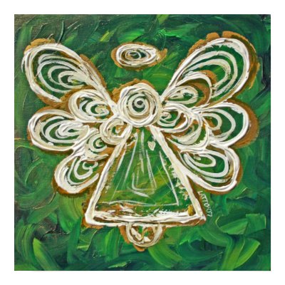 Green Angel Poster Print by donnabellasangels