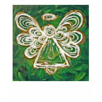 Green Angel T-shirt (Image on Back) by donnabellasangels Green Angel T-shirt (Image on Back)